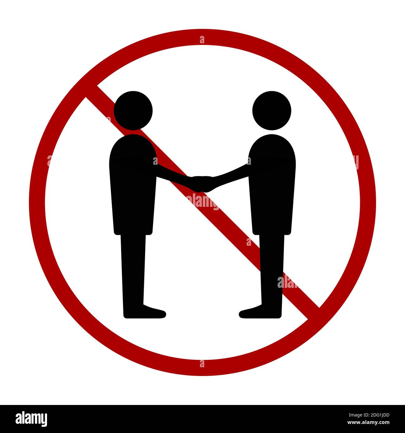 Icône de distance sociale sans poignée de main. Image vectorielle. Illustration de Vecteur