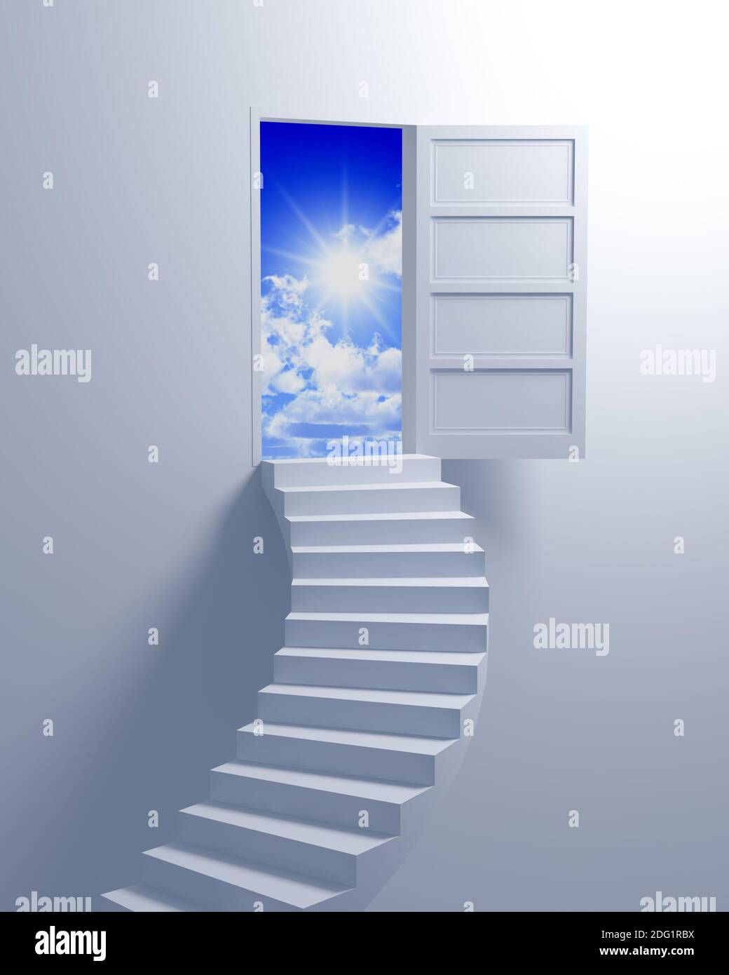 Escalier vers la liberté Banque D'Images