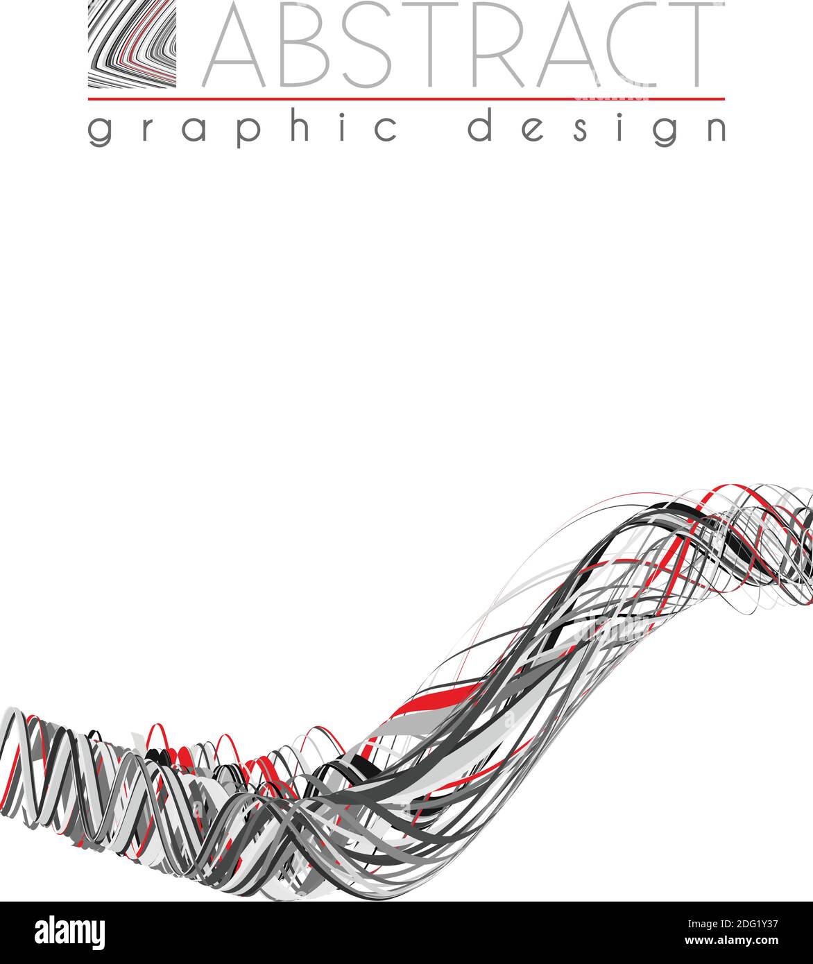 Modèle de page abstrait avec bandes fines noires, rouges et grises. Mise en page de la conception graphique vectorielle Illustration de Vecteur