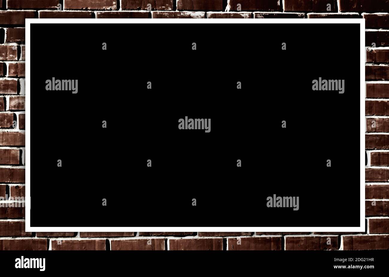 Photo vide sur fond de mur de briques de grunge Banque D'Images