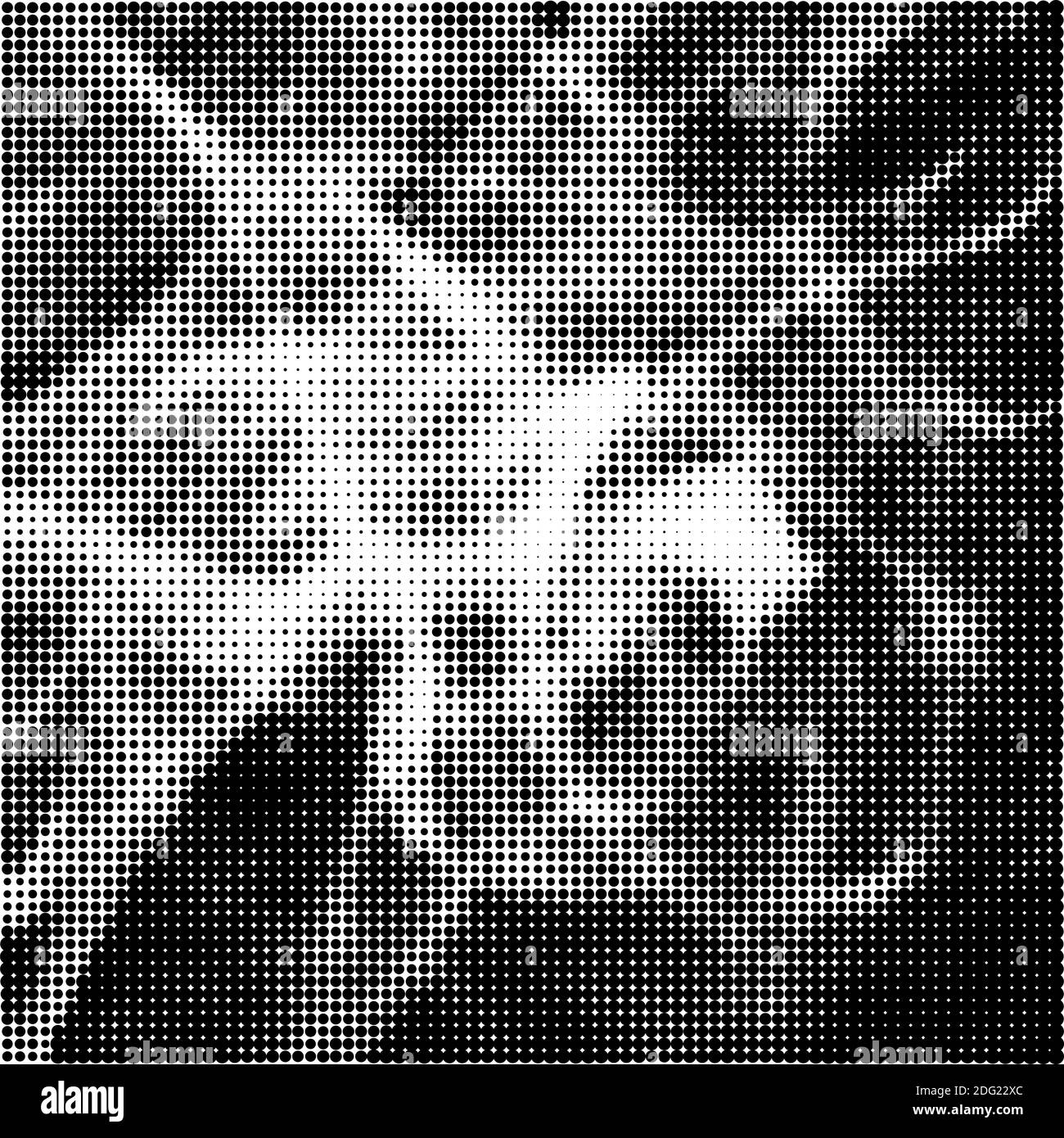 Modèle de demi-teinte. Ensemble de points. La texture en pointillés sur fond blanc. Grunge Overlay Modèle. La conception linéaire de détresse. Banque D'Images