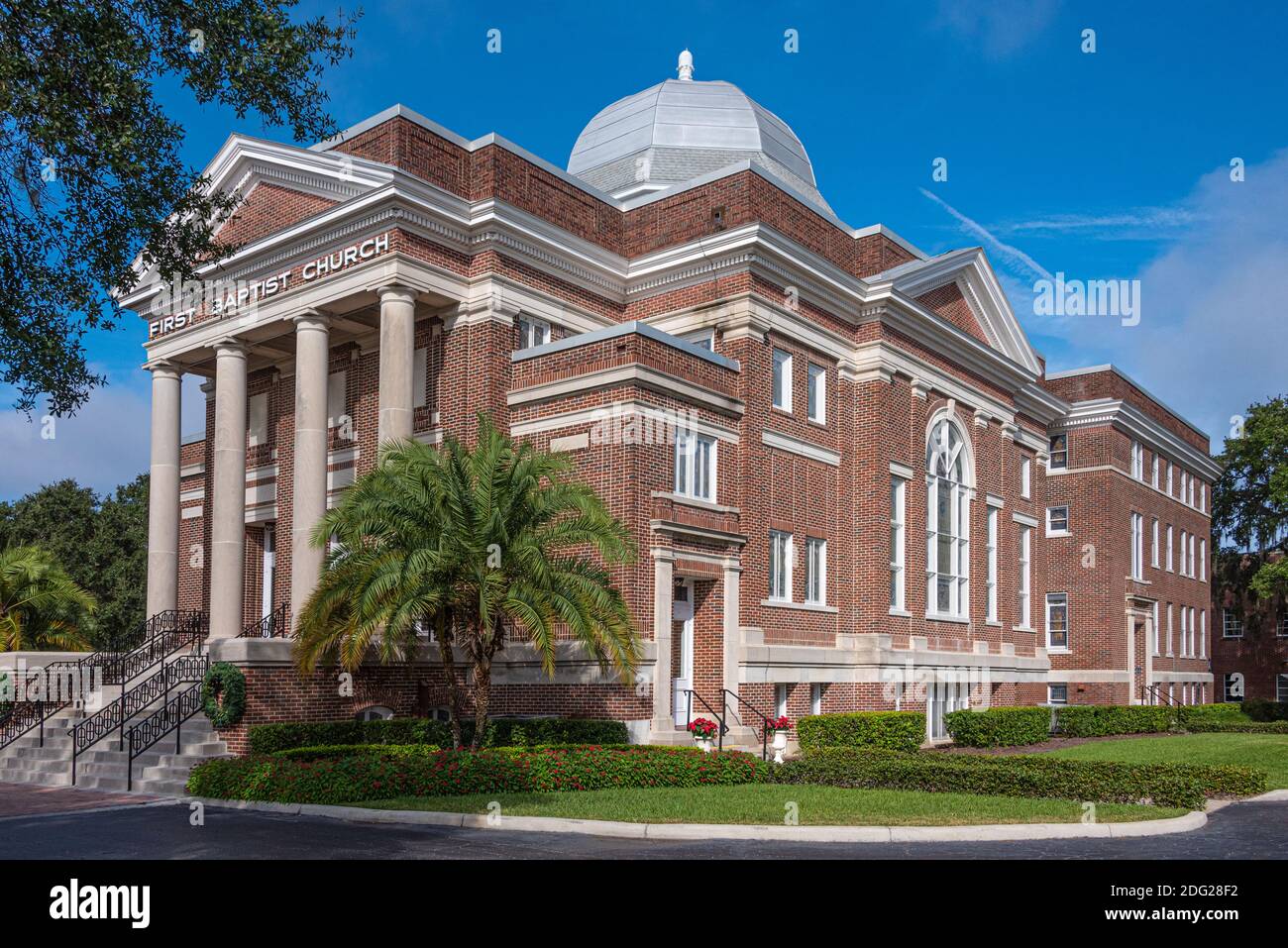 Première église baptiste dans le centre-ville historique Winter Garden, Floride. (ÉTATS-UNIS) Banque D'Images