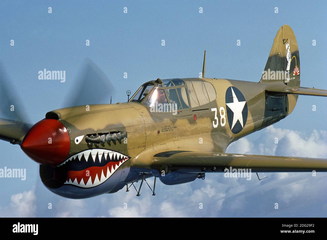 Chasseur de la Seconde Guerre mondiale, Curtiss P-40 Warhawk avion Banque D'Images