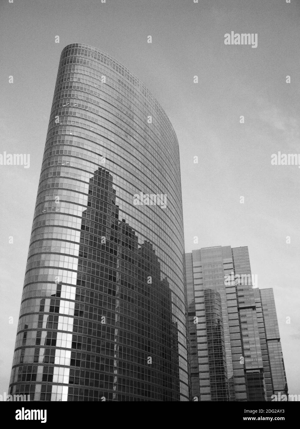 Détail architectural de Tokyo, vue sur le noir et le blanc Banque D'Images