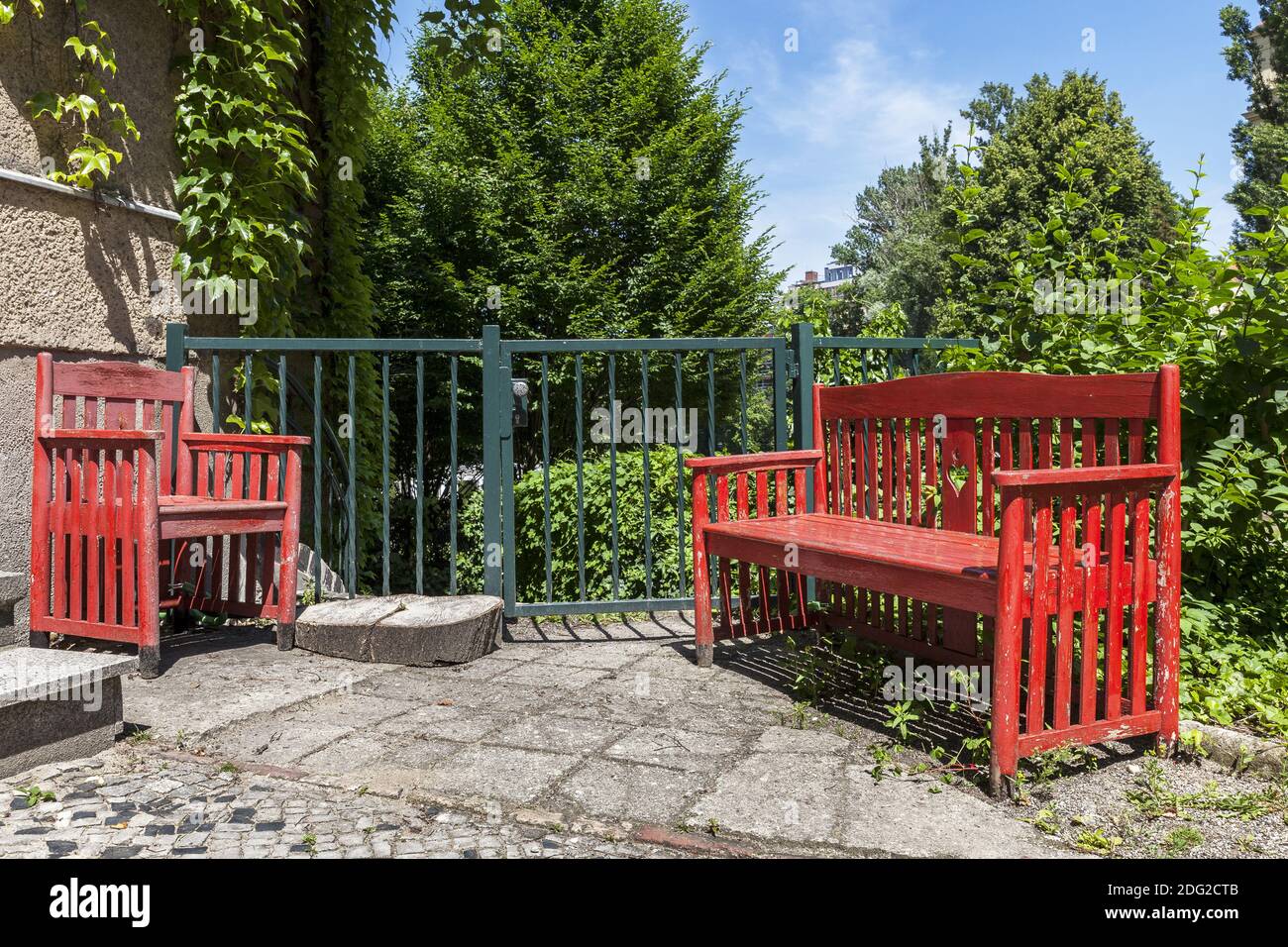 Banc en bois Banque D'Images