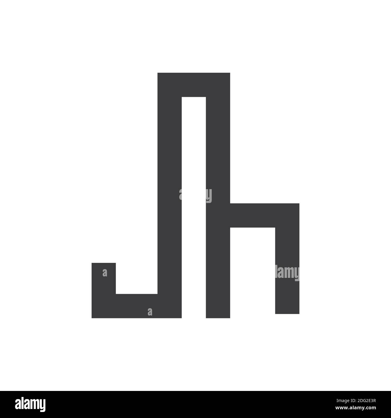 Lettre initiale logo LH ou logo HL modèle de conception vectoriel Illustration de Vecteur