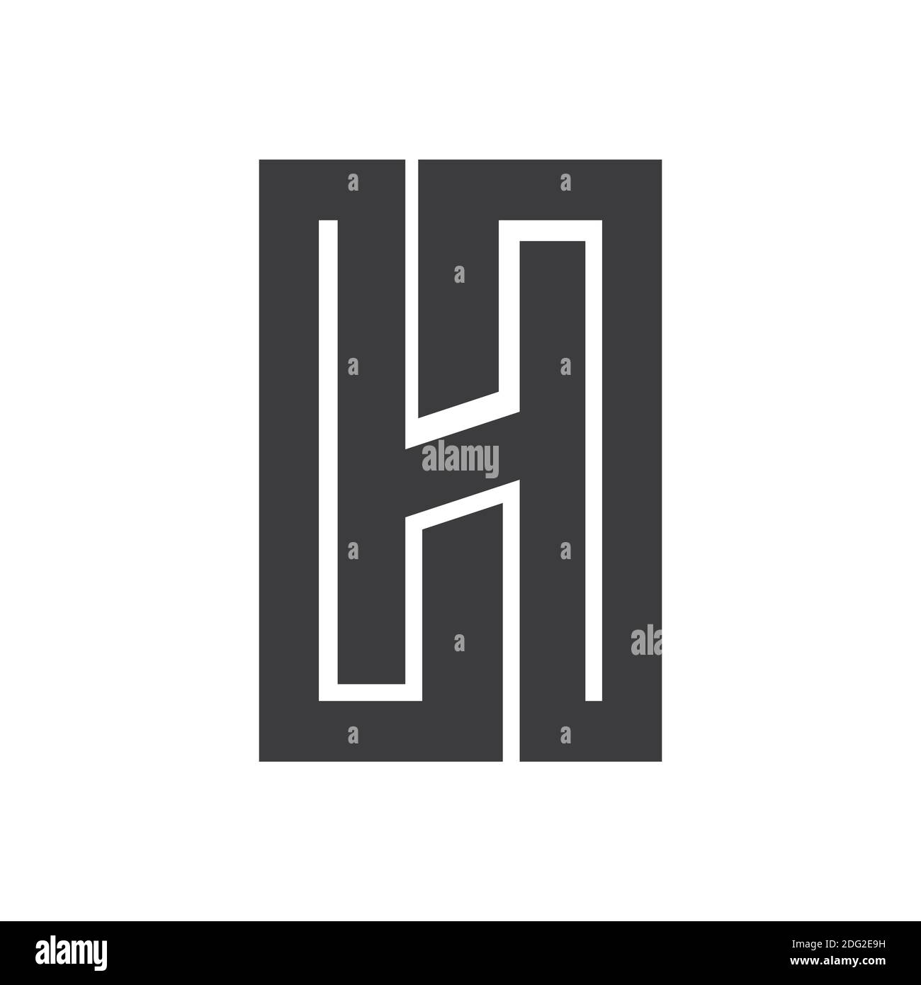 Lettre initiale logo LH ou logo HL modèle de conception vectoriel Illustration de Vecteur