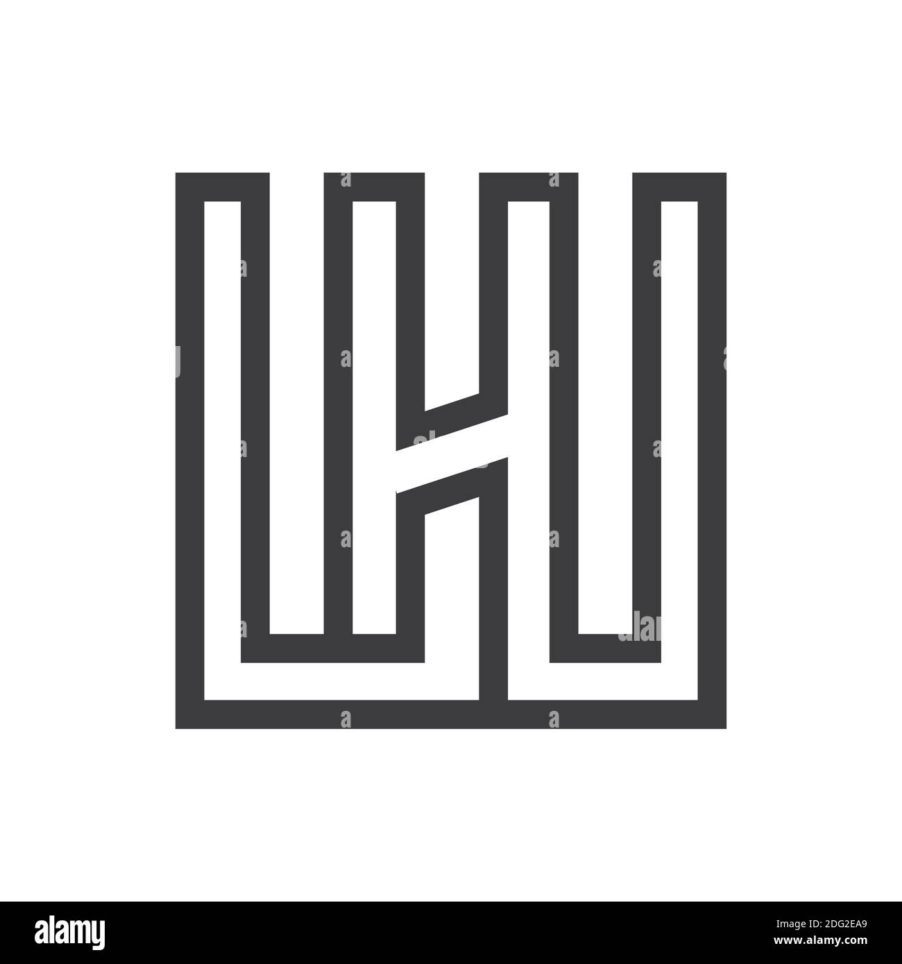 Lettre initiale logo LH ou logo HL modèle de conception vectoriel Illustration de Vecteur