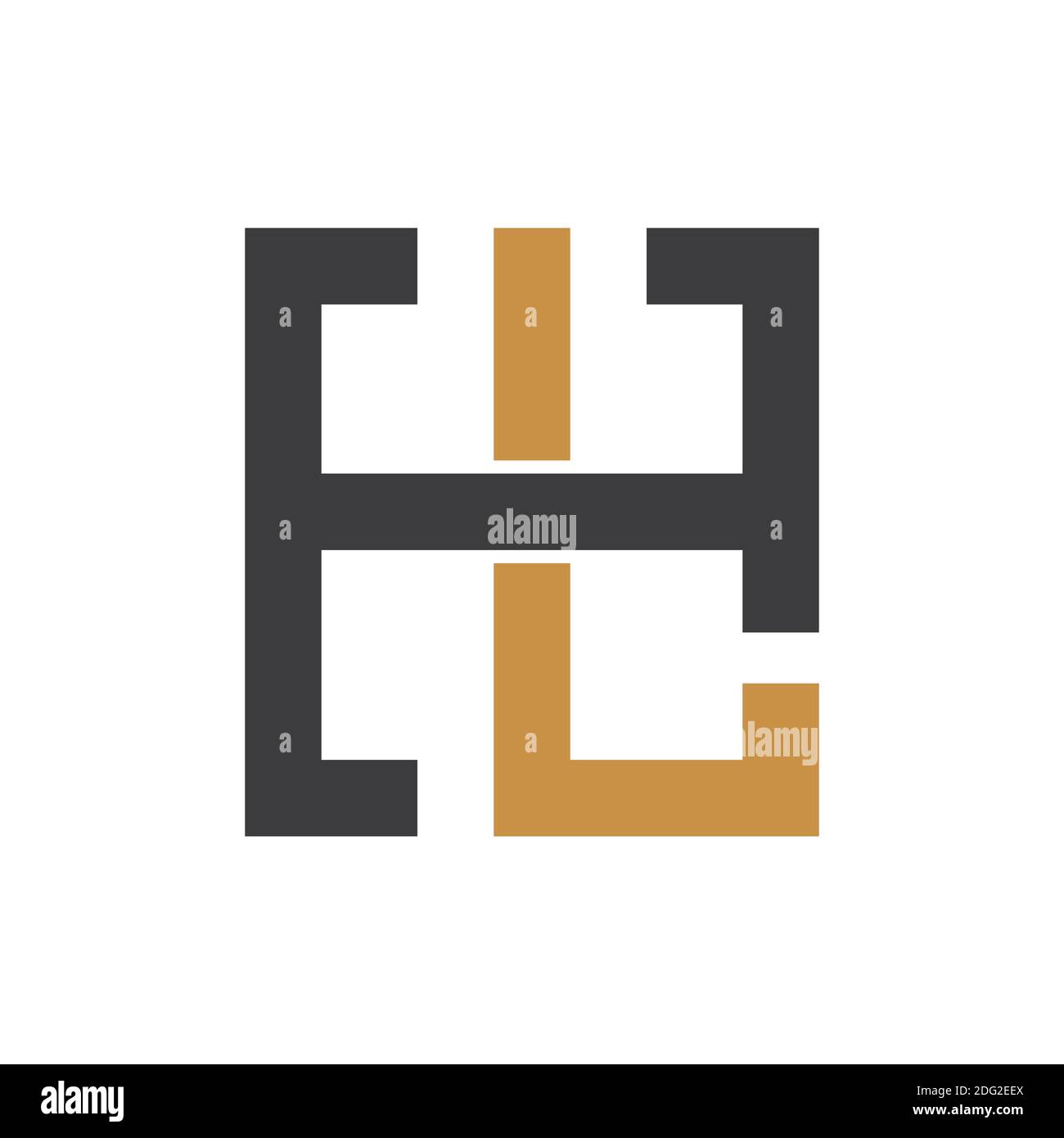 Lettre initiale logo LH ou logo HL modèle de conception vectoriel Illustration de Vecteur