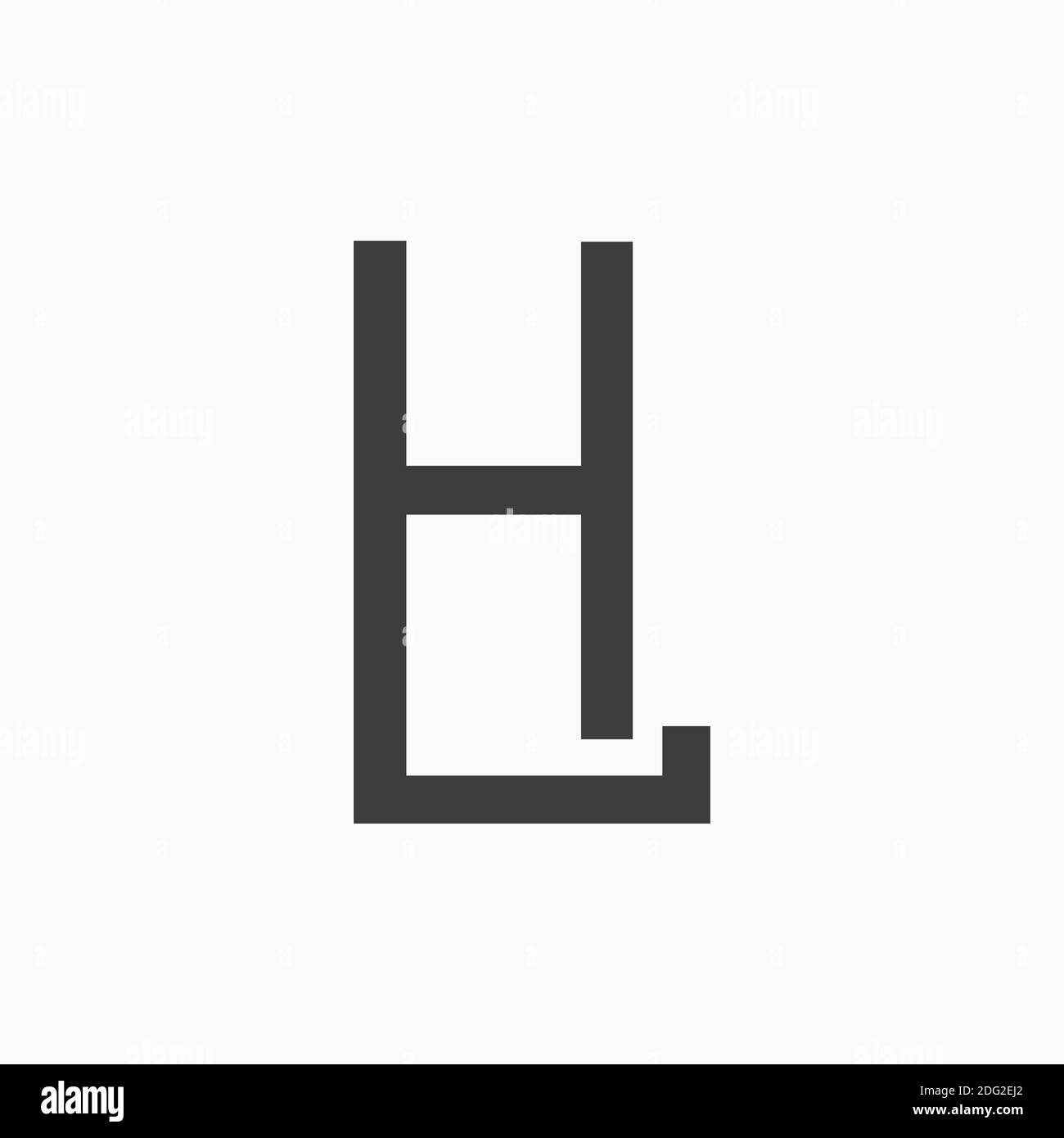 Lettre initiale logo LH ou logo HL modèle de conception vectoriel Illustration de Vecteur