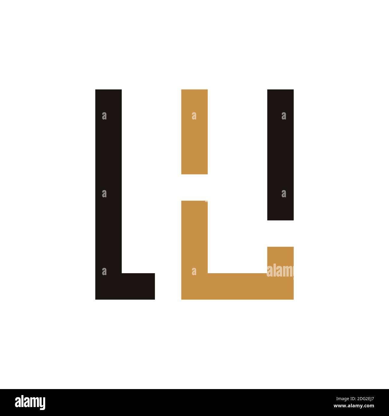 Lettre initiale logo LH ou logo HL modèle de conception vectoriel Illustration de Vecteur