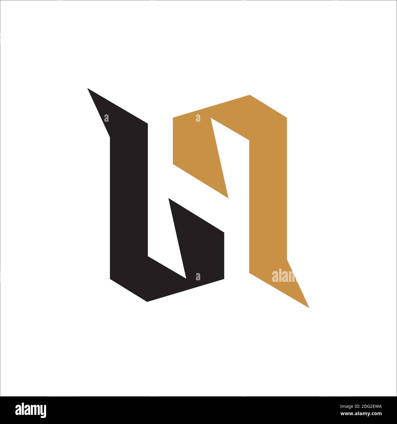 Lettre initiale logo LH ou logo HL modèle de conception vectoriel Illustration de Vecteur