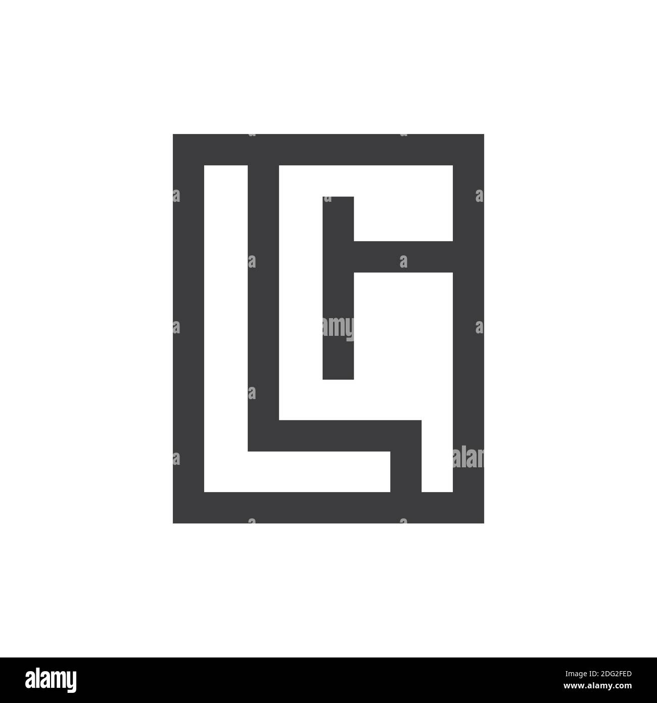 Lettre initiale logo LH ou logo HL modèle de conception vectoriel Illustration de Vecteur