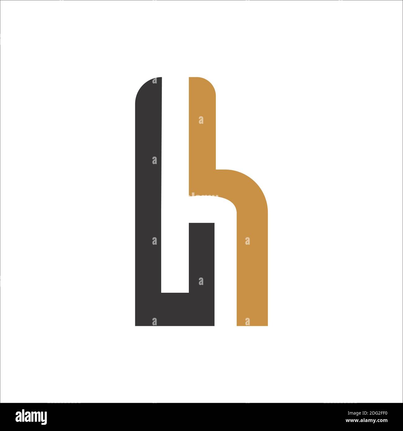 Lettre initiale logo LH ou logo HL modèle de conception vectoriel Illustration de Vecteur