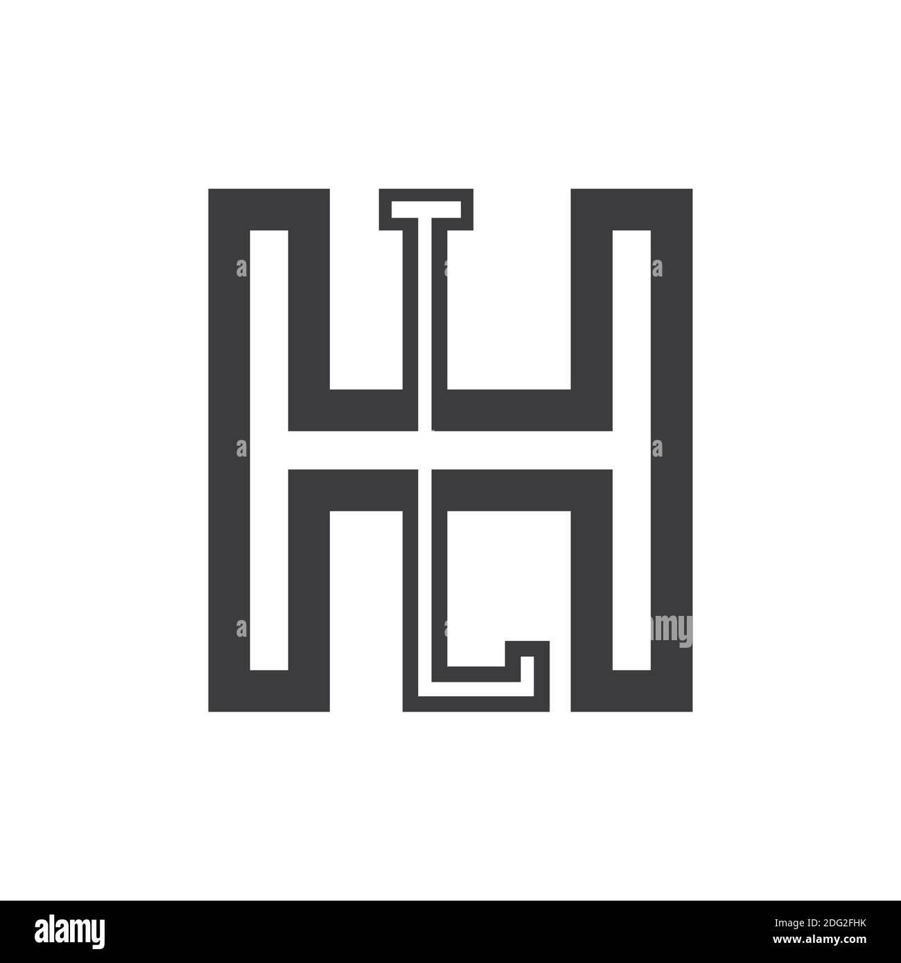 Lettre initiale logo LH ou logo HL modèle de conception vectoriel Illustration de Vecteur