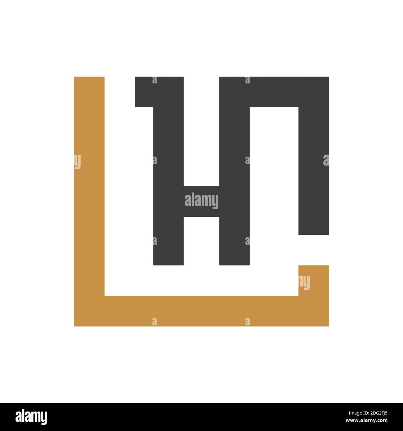 Lettre initiale logo LH ou logo HL modèle de conception vectoriel Illustration de Vecteur