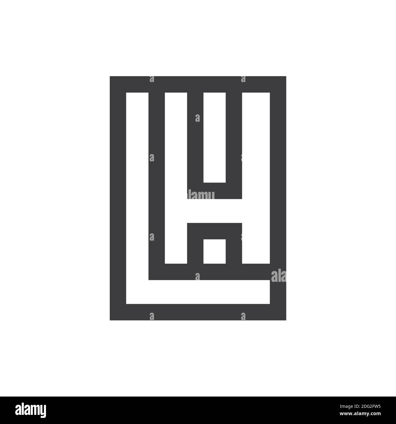 Lettre initiale logo LH ou logo HL modèle de conception vectoriel Illustration de Vecteur