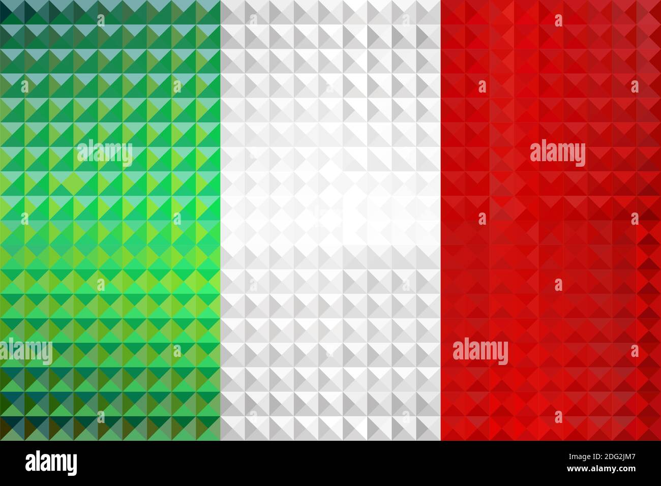 Drapeau géométrique de l'Italie - Illustration, drapeau tridimensionnel de l'Italie Illustration de Vecteur