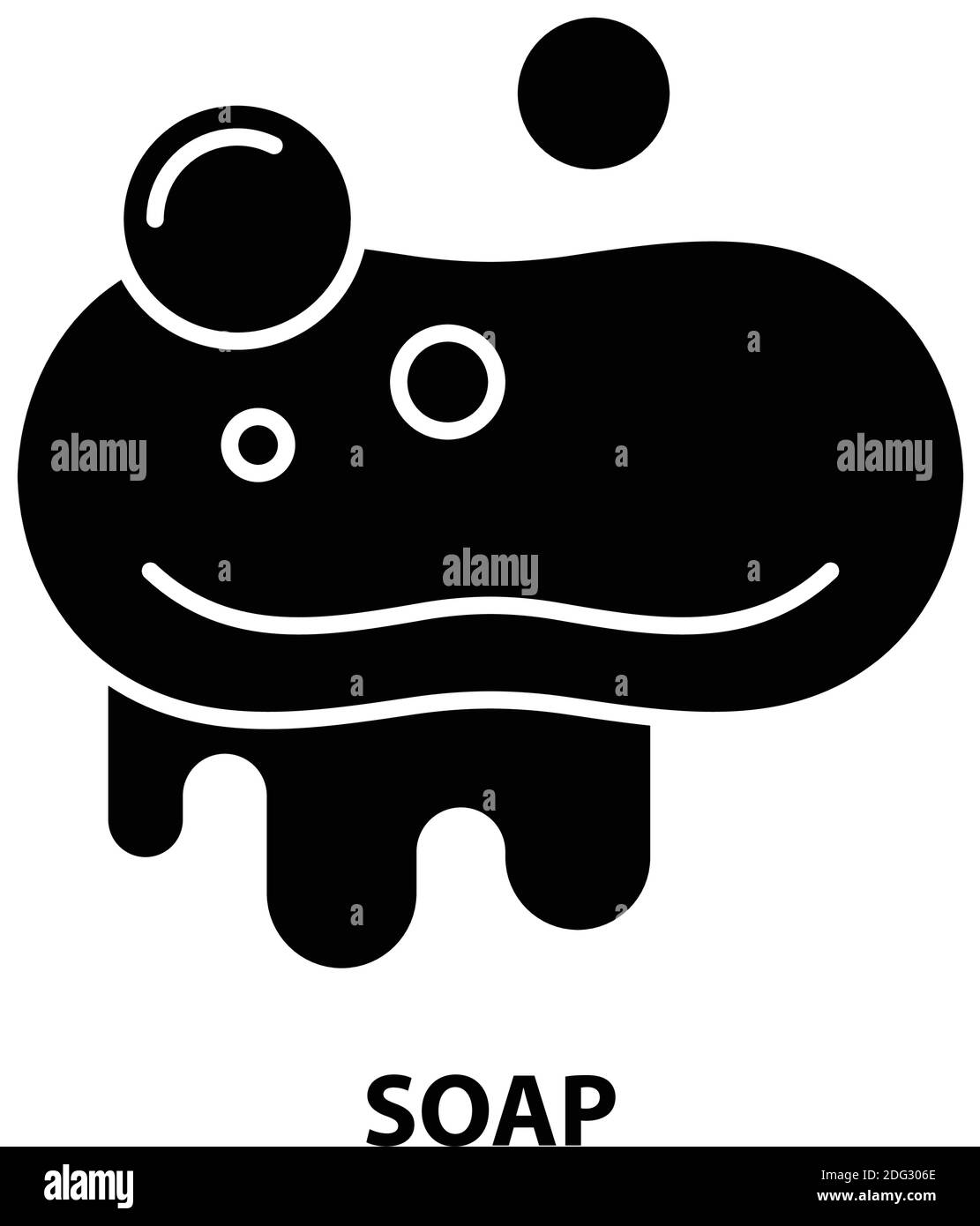 icône soap, signe vectoriel noir avec traits modifiables, illustration de concept Illustration de Vecteur