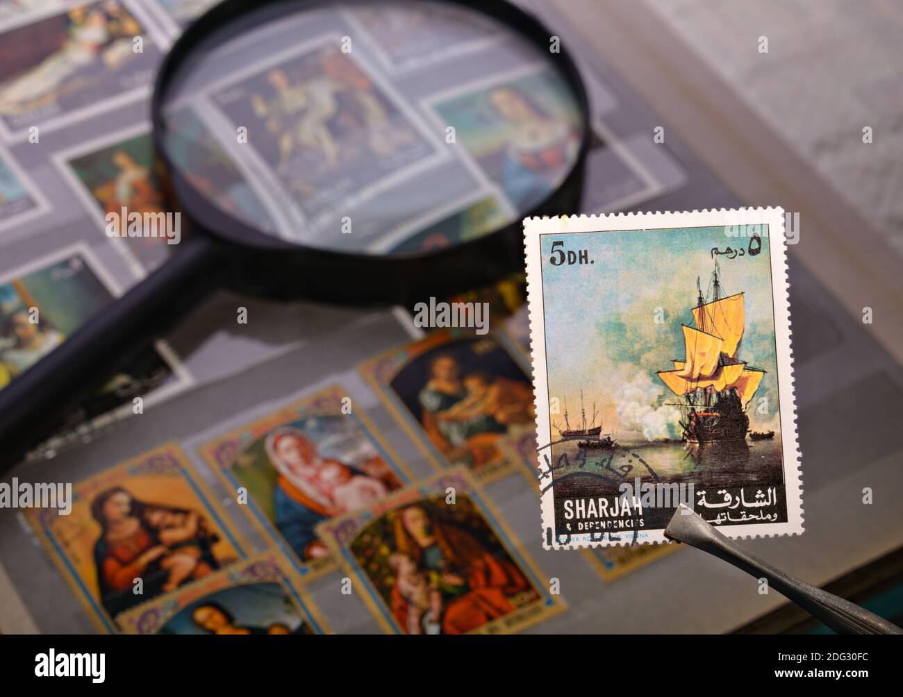Ancien timbre-poste Banque D'Images