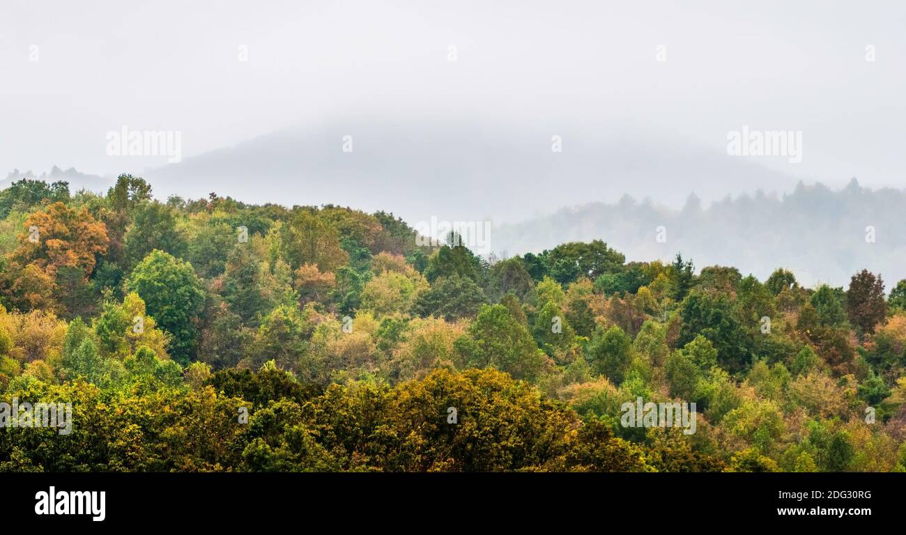 Paysages de montagne dans l'État de virginie autour de roanoke Banque D'Images