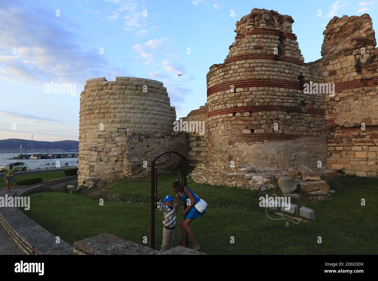 Ancienne forteresse, porte ouest de la ville byzantine Banque D'Images