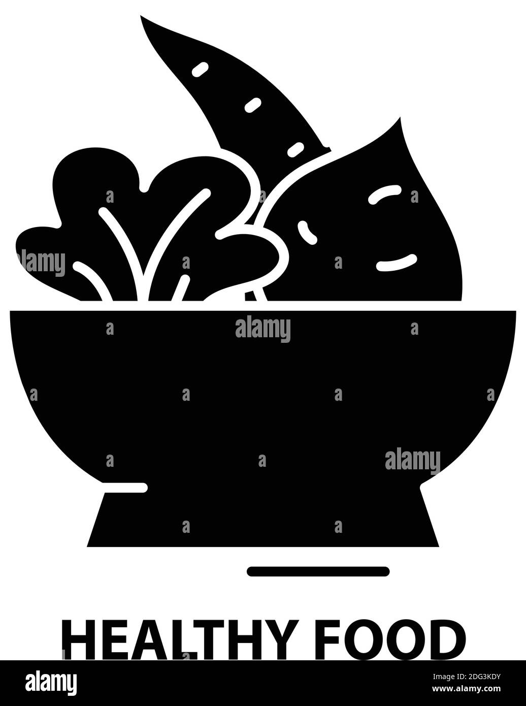 icône alimentation saine, signe vectoriel noir avec traits modifiables, illustration du concept Illustration de Vecteur