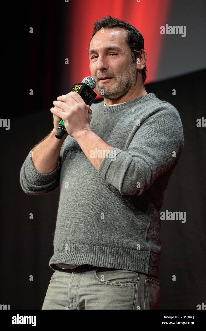 Gilles Lellouche présente le film sous le Meme Tait lors du 20e Festival de comédie de l'Alpe d'Huez, à l'Alpe d'Huez, en France, le 19 janvier 2016. Photo de Julien Reynaud/APS-Medias/ABACAPRESS.COM Banque D'Images