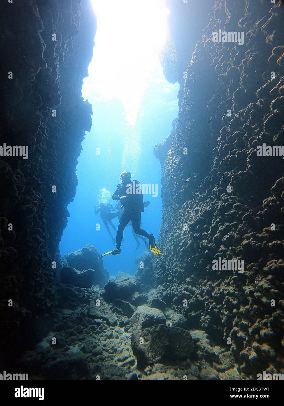 Plongée sous-marine à l'entrée de la grotte.Kas Antalya Turquie Photo Stock  - Alamy