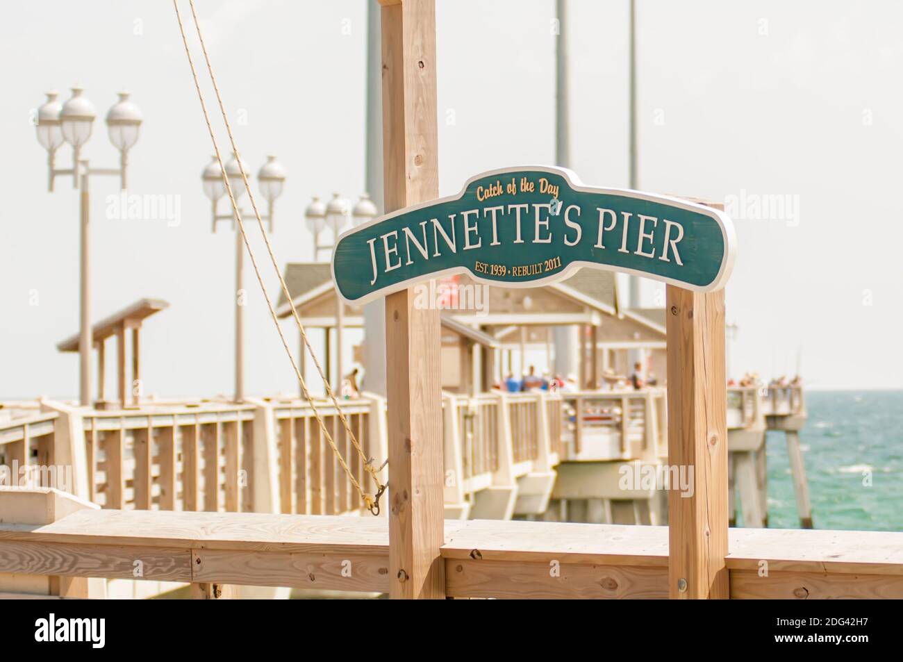 Jennette's Pier à Nags Head, North Carolina, USA. Banque D'Images