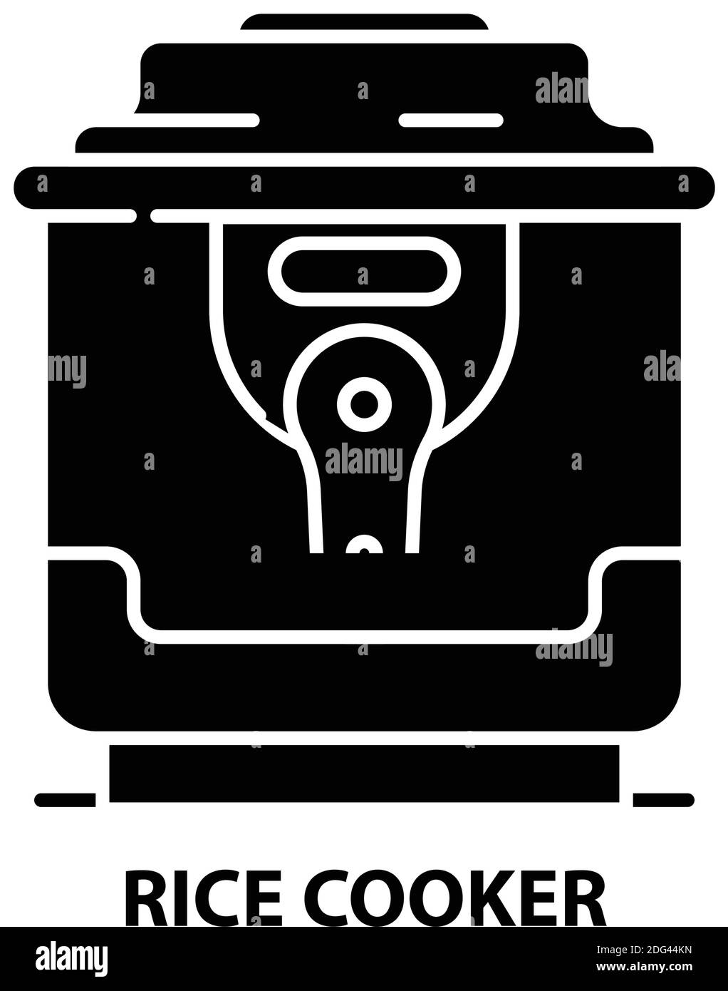 icône du panneau du cuiseur à riz, symbole vectoriel noir avec traits modifiables, illustration du concept Illustration de Vecteur