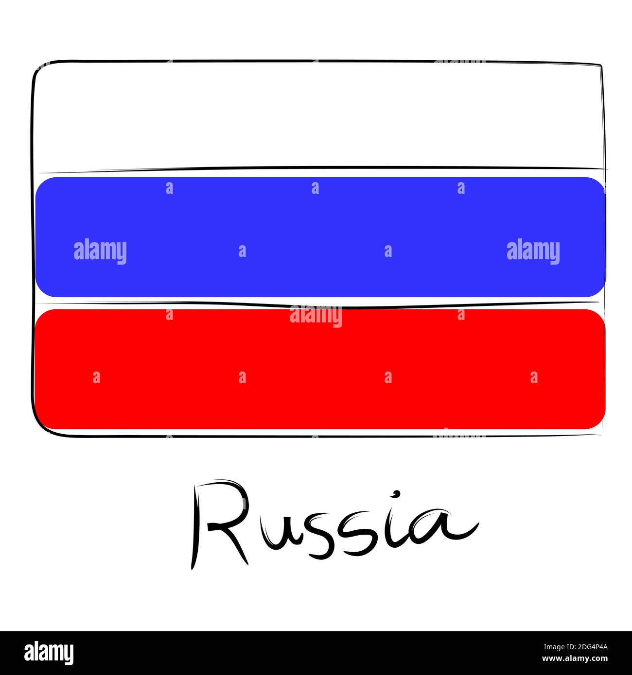 Le drapeau russe est un pas en avant Banque D'Images