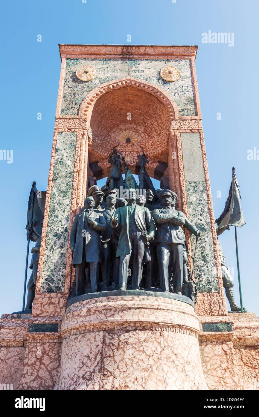 Monument de la République sur la place Taksim, Istanbul, Turquie Banque D'Images