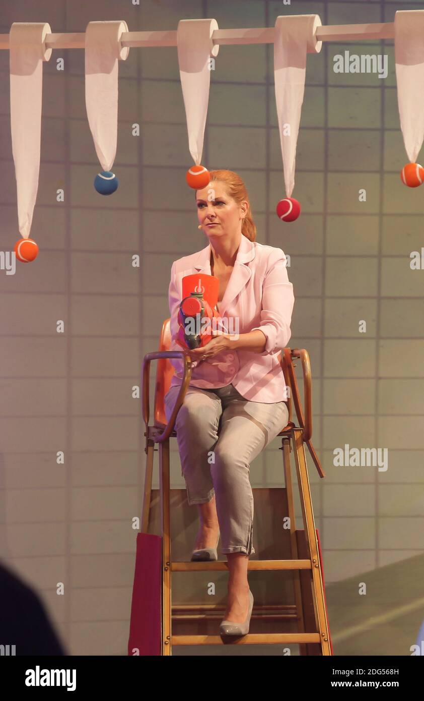 L'actrice et présentateur de télévision allemande Maxi Biewer MDR show de retour il était le 30 avril 2015 à Leipzig Banque D'Images