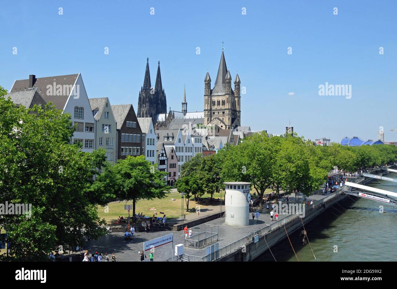 Promenade du Rhin Banque D'Images