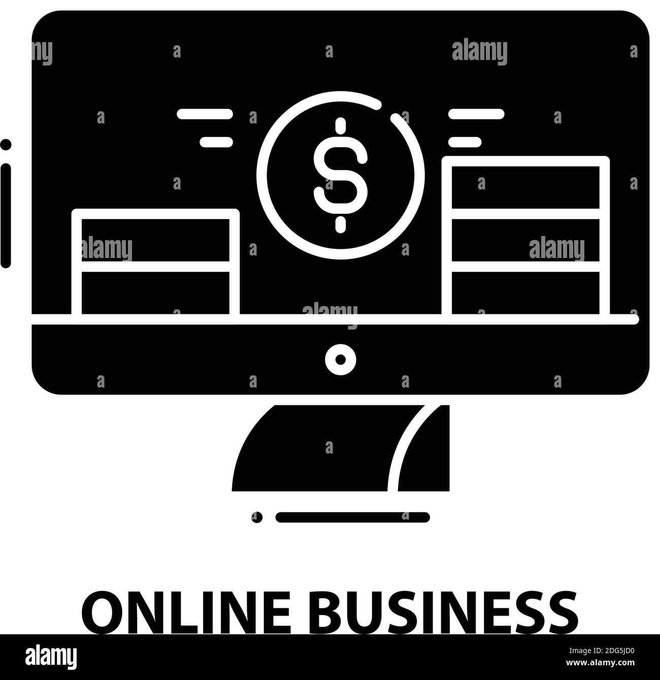 icône de symbole commercial en ligne, signe vectoriel noir avec traits modifiables, illustration de concept Illustration de Vecteur