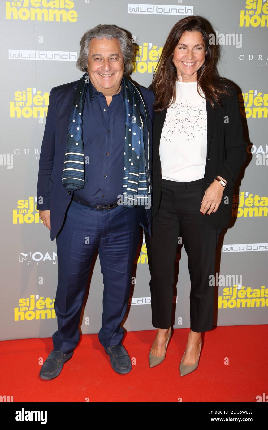 Christian clavier et sa femme lors de la première de si J'etais un Homme au Gaumont Opéra, a Paris, France, le 21 Fevrier 2017. Photo de Jerome Domine/ABACAPRESS.COM Banque D'Images