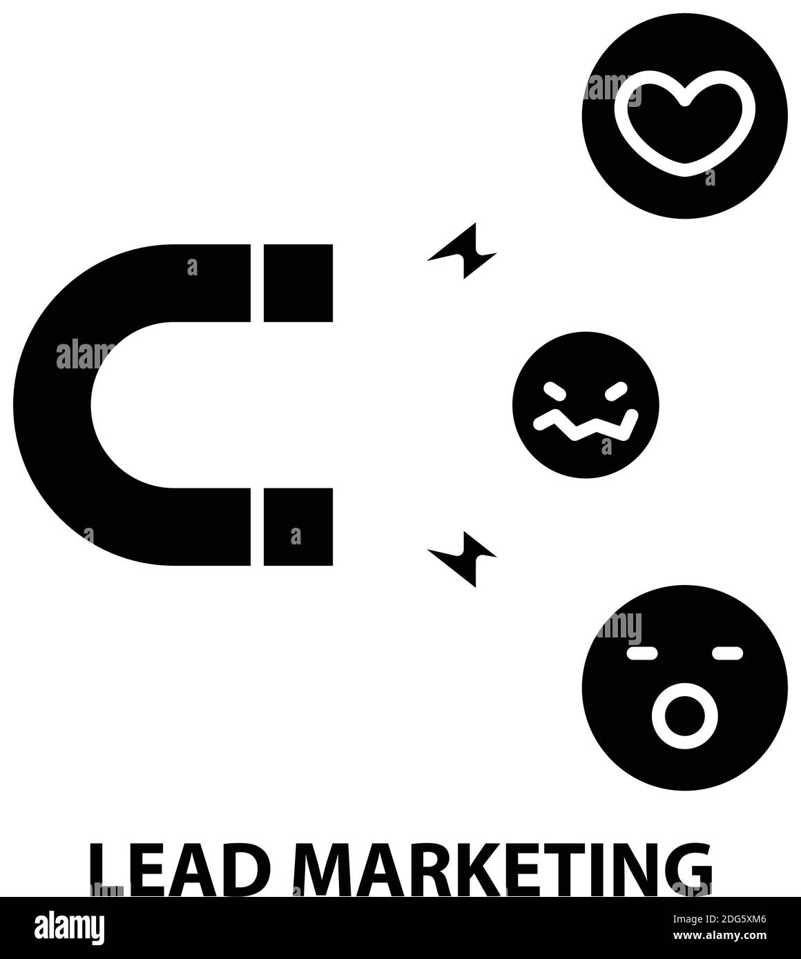 icône de marketing principal, signe vectoriel noir avec traits modifiables, illustration de concept Illustration de Vecteur