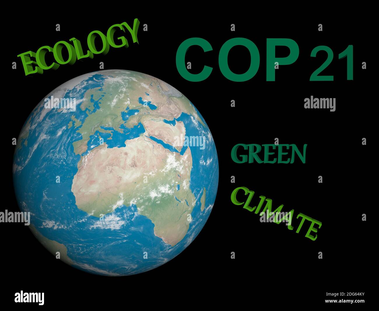 COP21 à Paris - rendu 3d Banque D'Images