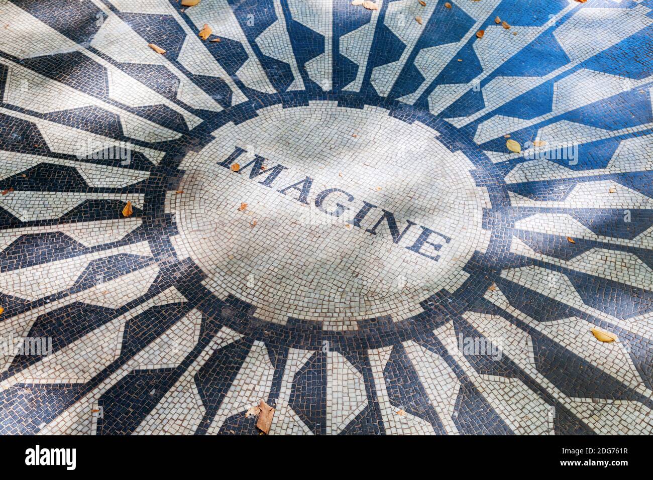John Lennon - Imaginez la mosaïque du Strawberry Fields Memorial à Central Park, New York Banque D'Images