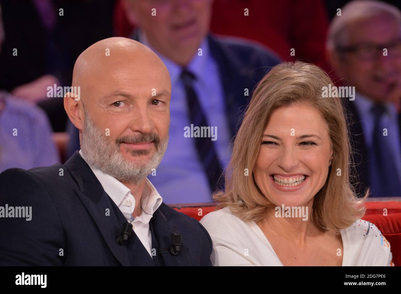 Franck Leboeuf et Christine Lemler à l'enregistrement de l'émission télévisée vivre Dimanche le 14 mars 2017 à Paris, France. Photo de Max Colin/ABACAPRESS.COM Banque D'Images