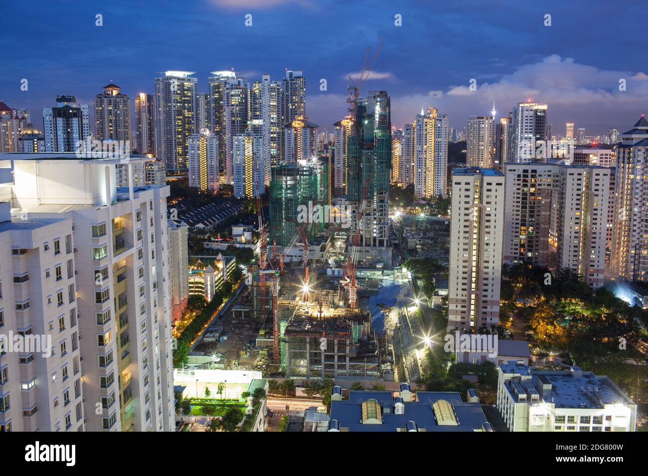 Les travaux de construction à Kuala Lumpur, Malaisie Banque D'Images