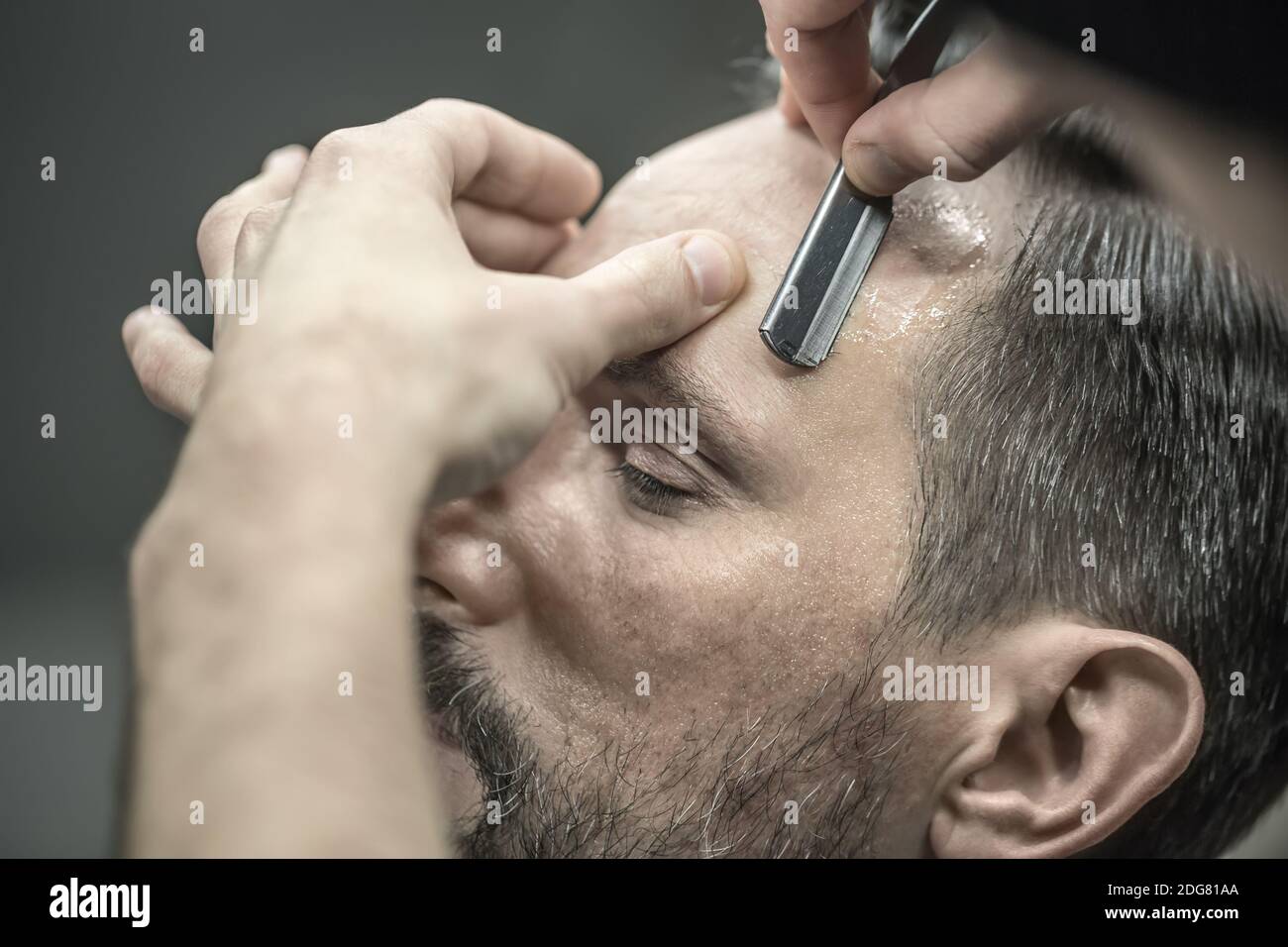 Dans ce type de cheveux de fraisage Banque D'Images