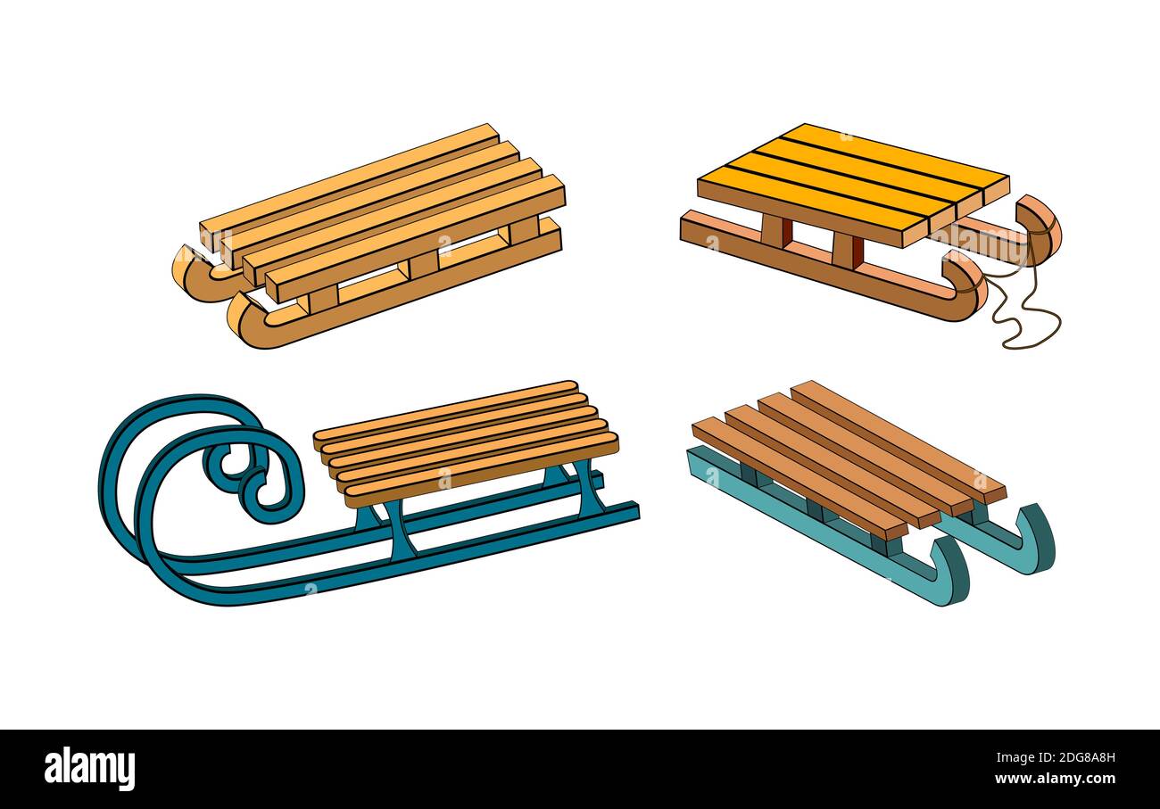 Traîneau En Bois De Traîneau En Bois Pour Enfants Traîneau Motoneige