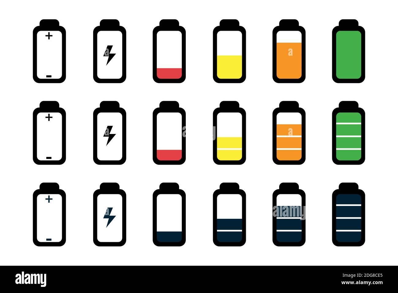 Etat De La Batterie Pleine Moitie Et Vide Icones Vectorielles Modifiables Isole Sur Fond Blanc Image Vectorielle Stock Alamy Etat De La Batterie Pleine Moitie Et Vide Icones Vectorielles Modifiables Isole Sur Fond Blanc Image Vectorielle Stock Alamy