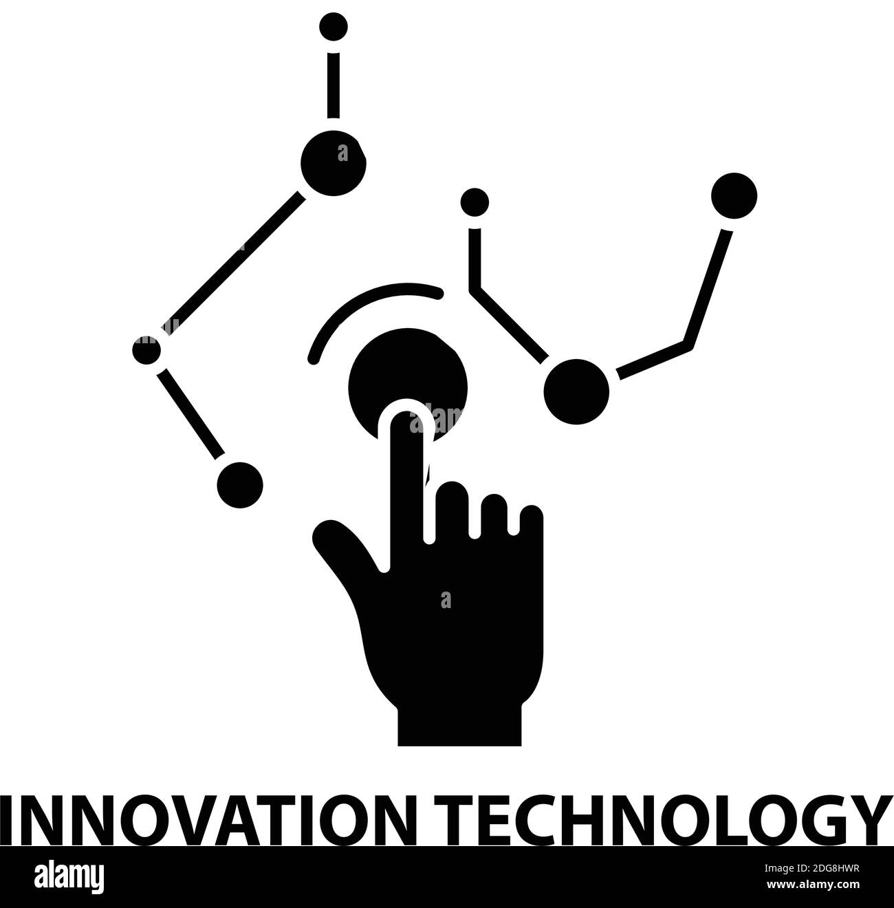 icône de symbole de technologie innovante, signe vectoriel noir avec traits modifiables, illustration de concept Illustration de Vecteur