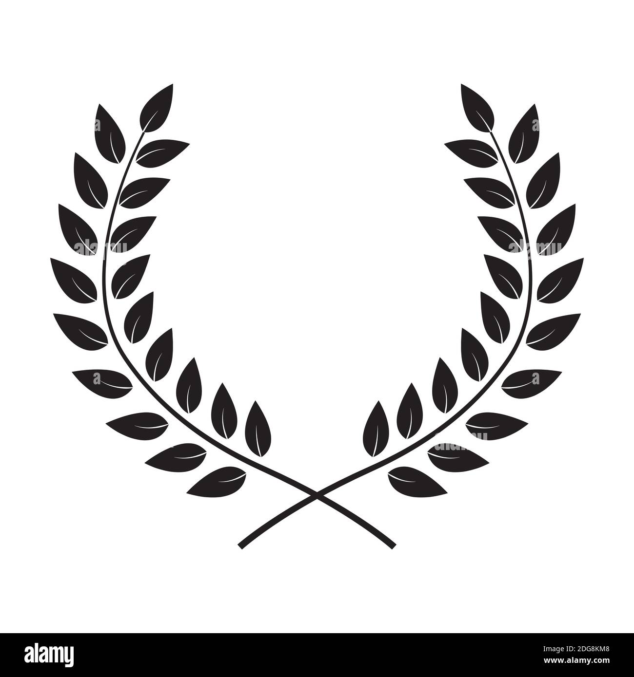 Prix Laurel Wreath. Gagnant du label Leaf, symbole de la victoire. Illustration Banque D'Images