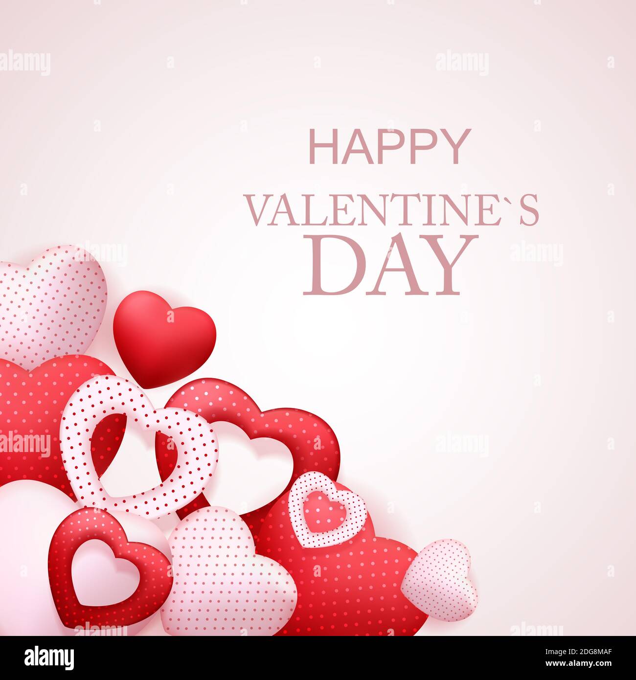 Carte de fête de la Saint-Valentin avec coeur. Illustration Banque D'Images