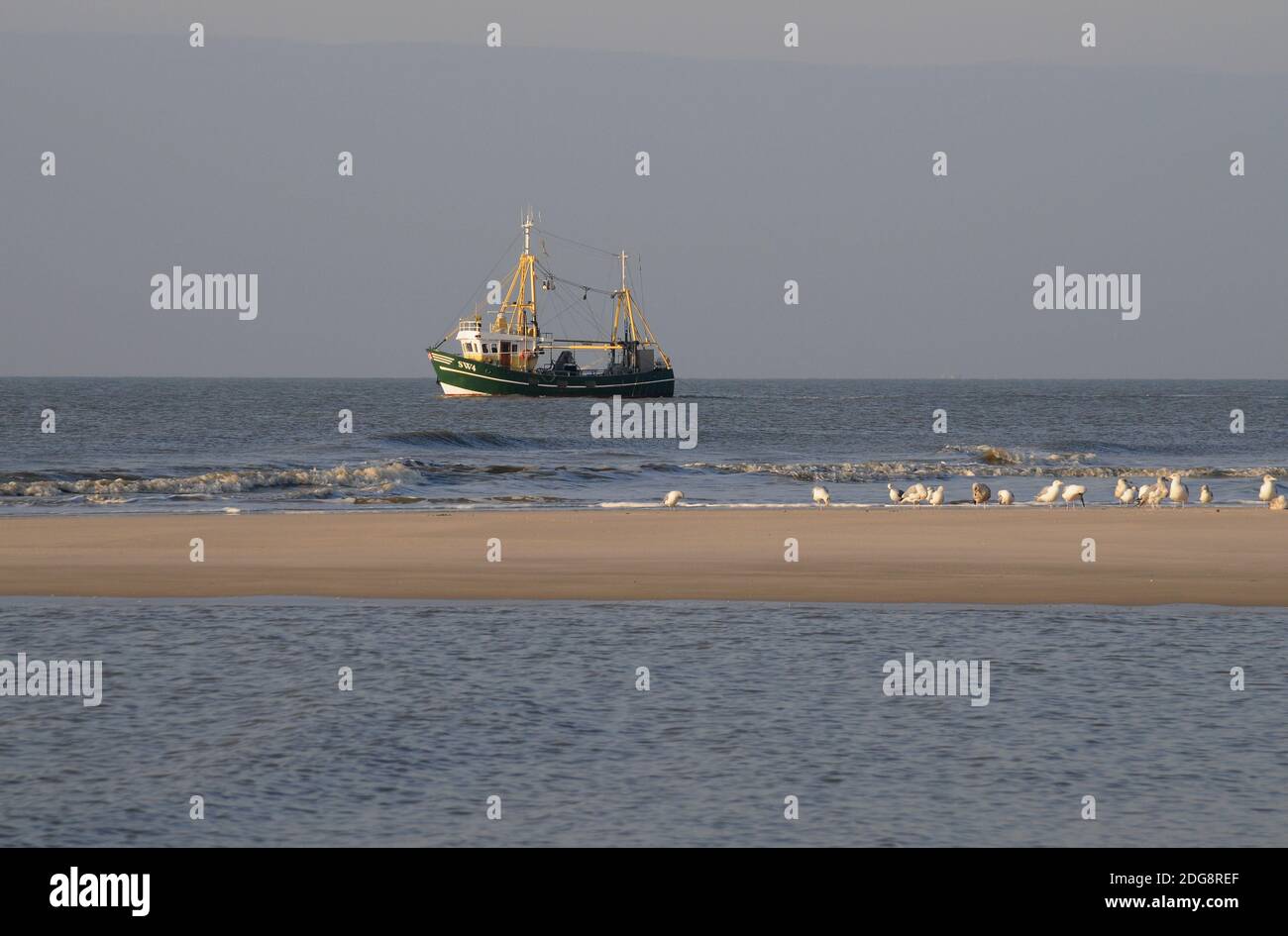 Bateau de crevettes Banque D'Images