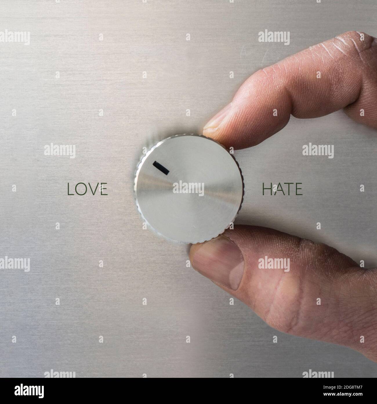 L'amour ou la haine ? Banque D'Images